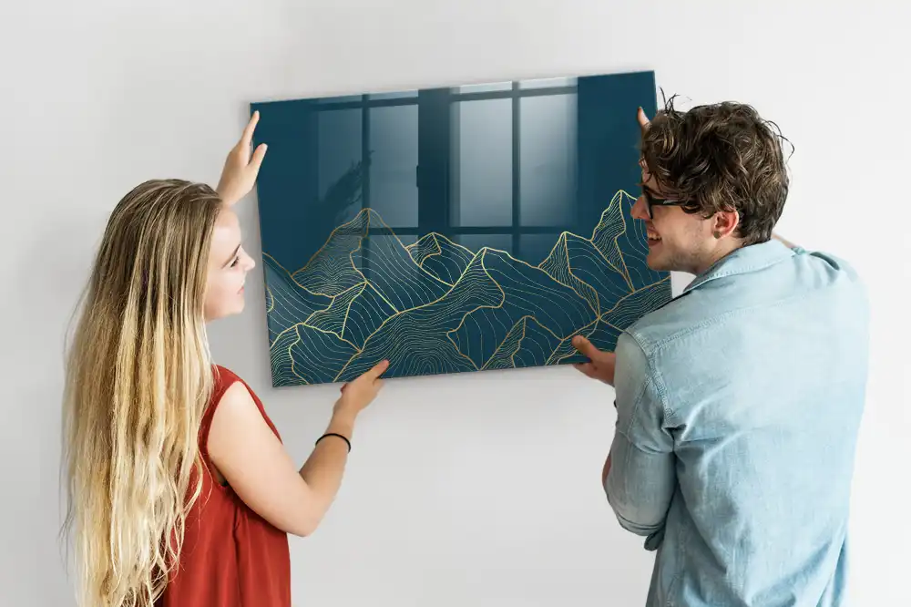 Magnetická kreslicí tabule s motivem horské krajiny