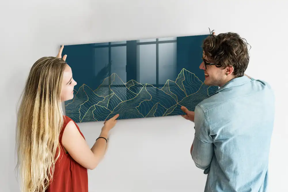 Magnetická kreslicí tabule s motivem horské krajiny