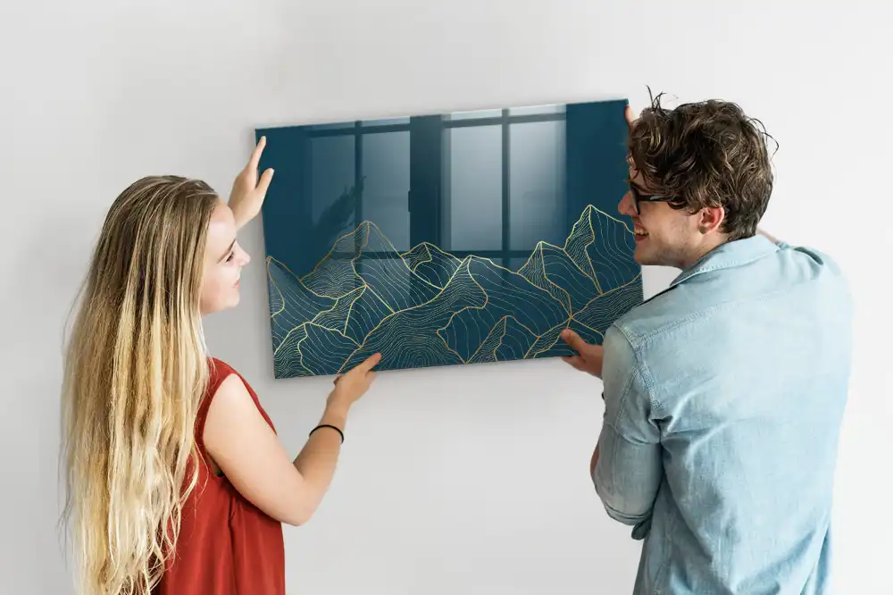 Magnetická kreslicí tabule s motivem horské krajiny
