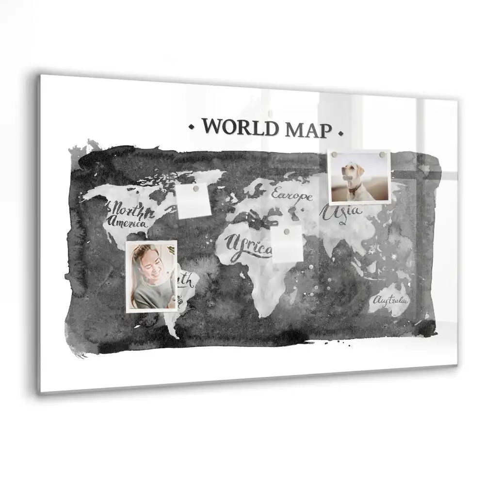 Magnetická psací tabule mapa světa