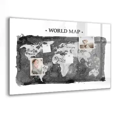 Magnetická psací tabule mapa světa