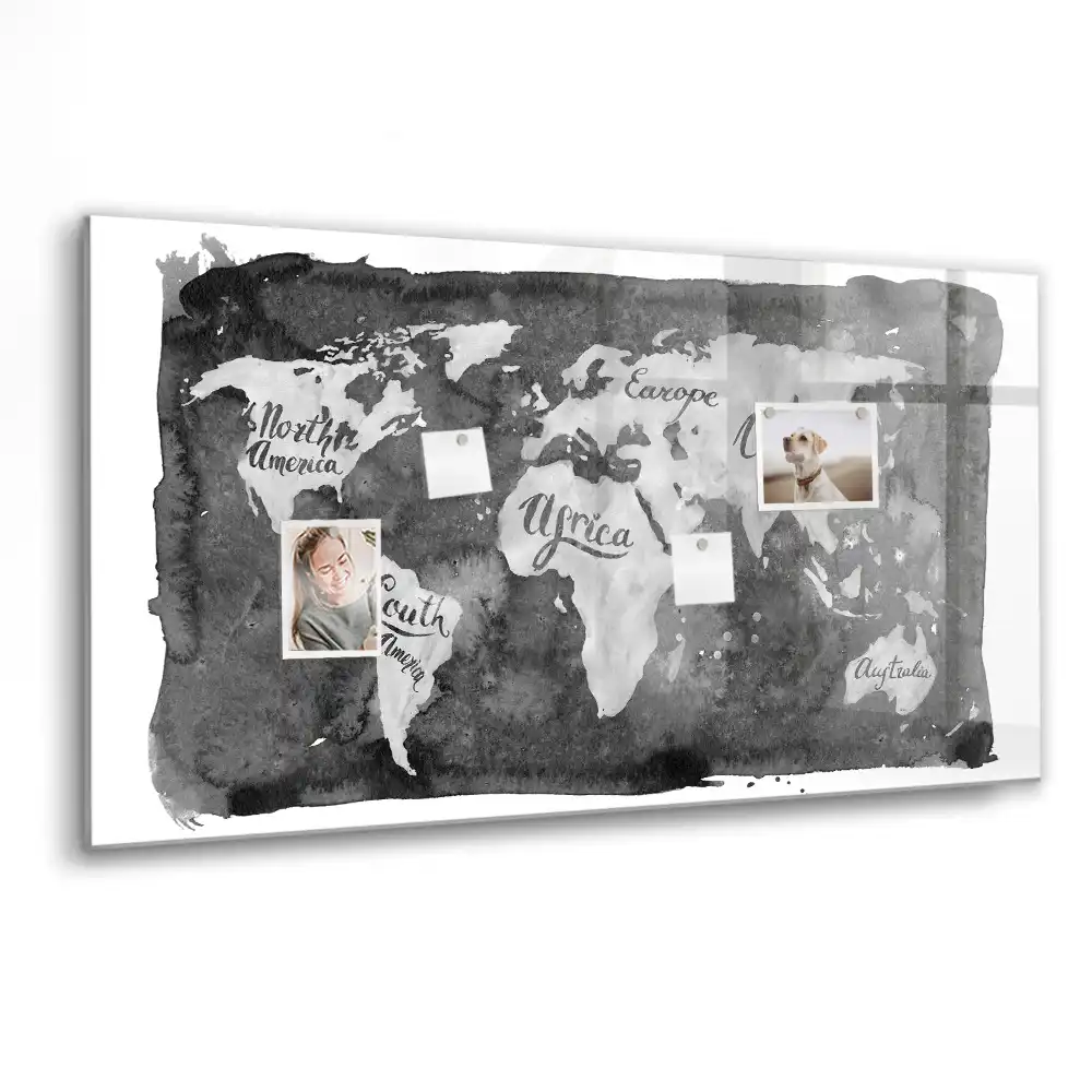 Magnetická psací tabule mapa světa