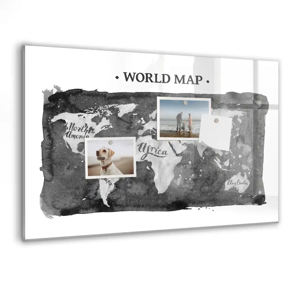 Magnetická psací tabule mapa světa