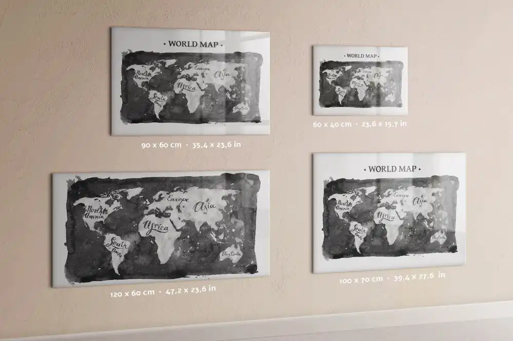 Magnetická psací tabule mapa světa