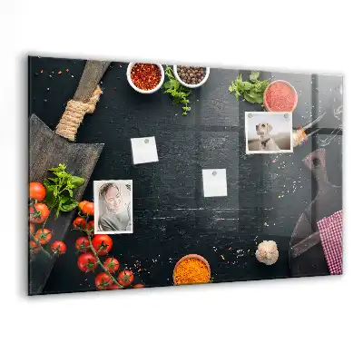 Magnetická kreslící tabule s motivem kuchyňského náčiní