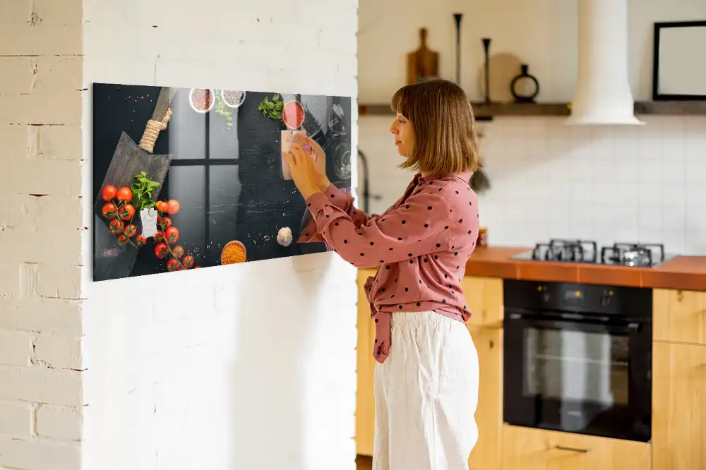 Magnetická kreslící tabule s motivem kuchyňského náčiní