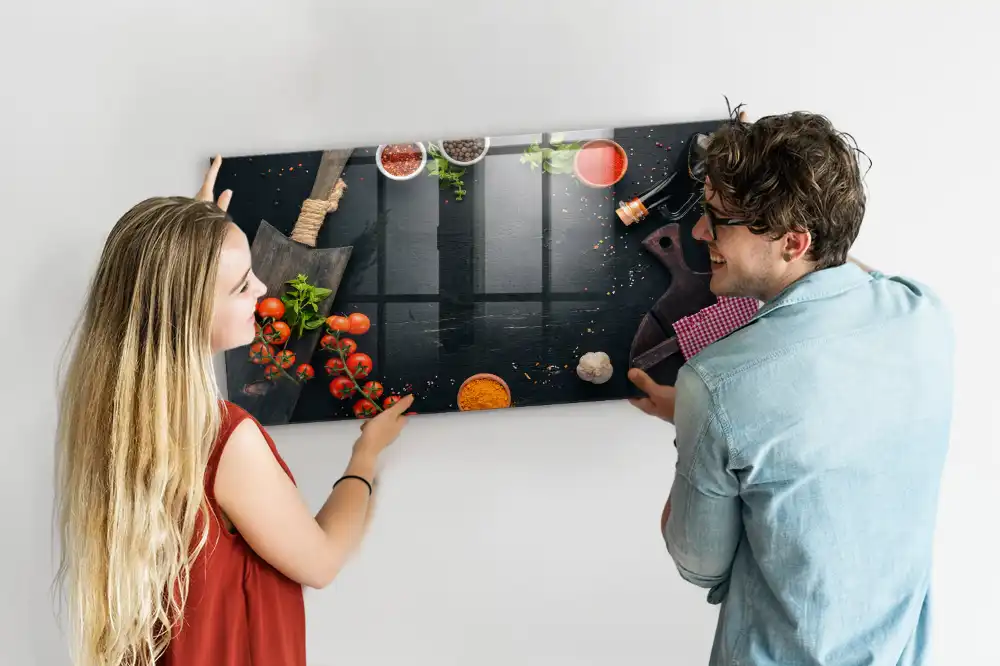 Magnetická kreslící tabule s motivem kuchyňského náčiní