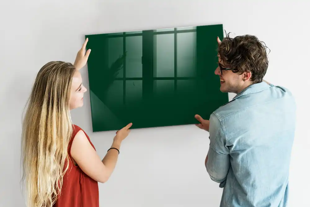 Magnetická kreslící tabule v lahvově zelené barvě