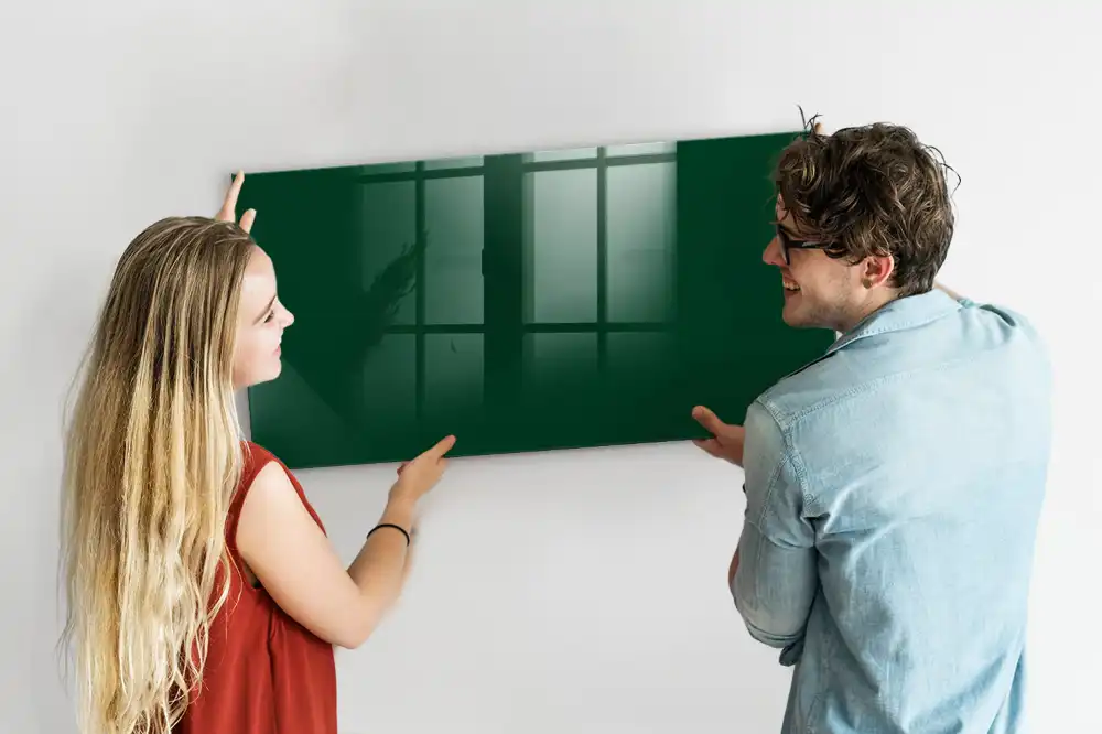 Magnetická kreslící tabule v lahvově zelené barvě