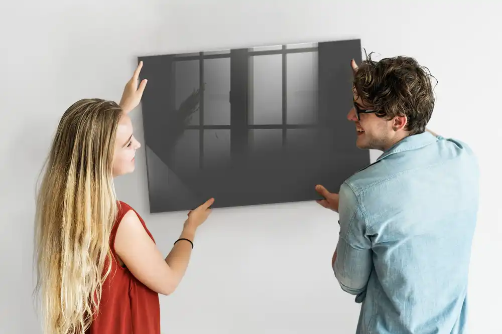 Magnetická psací tabule v šedé barvě