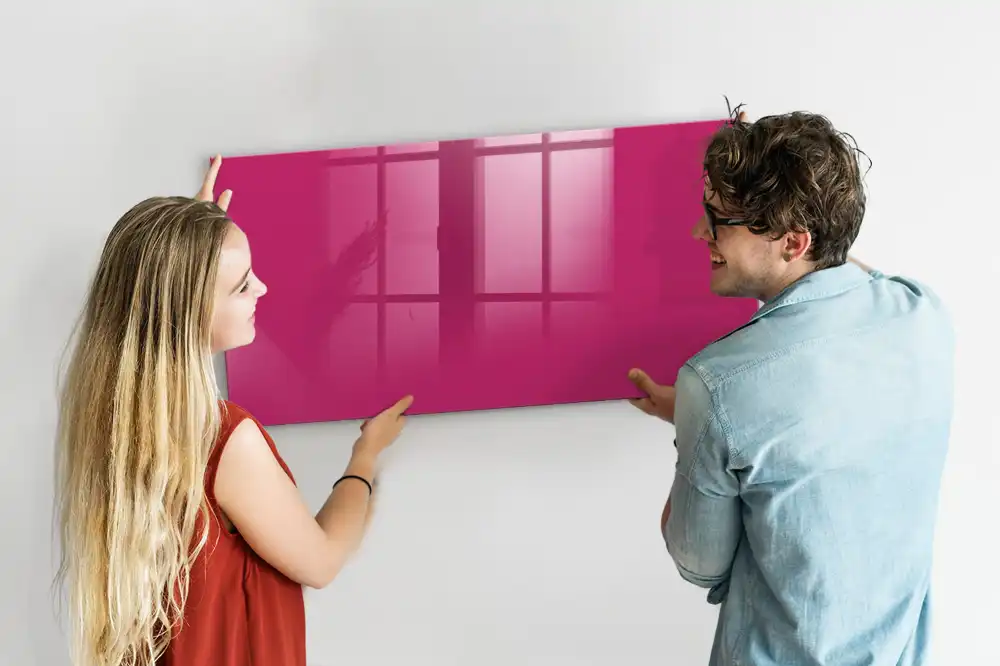 Růžová silná magnetická psací tabule