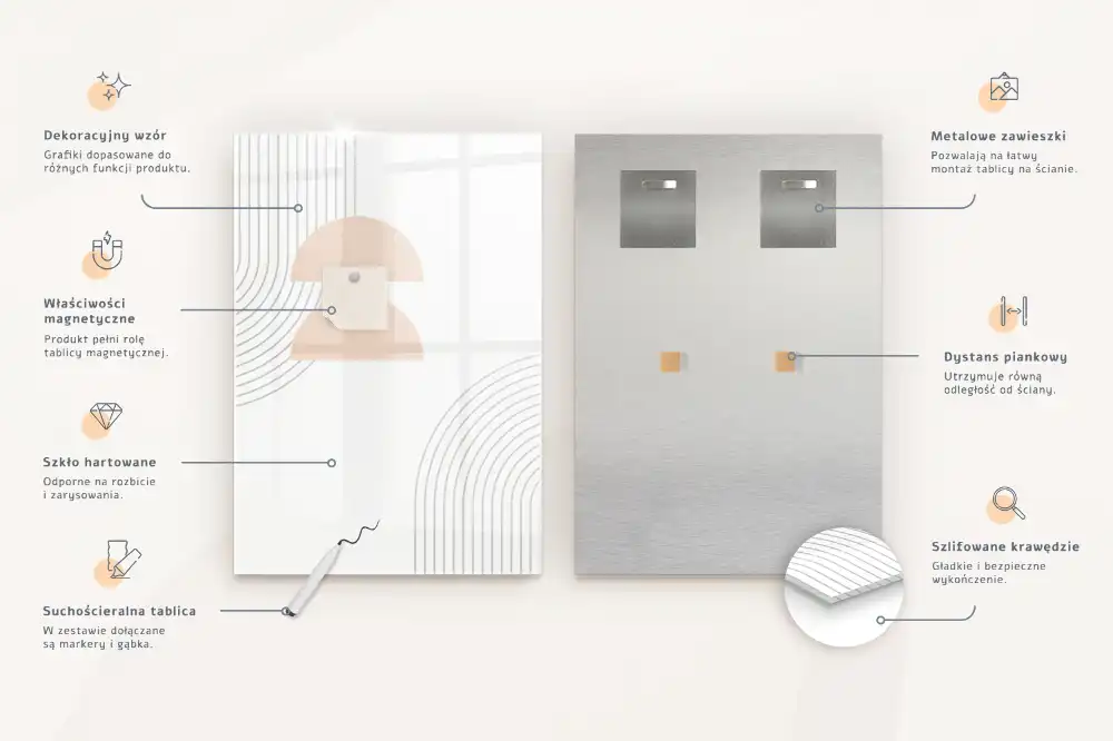 Magnetická psací tabule trojúhelníková mozaika