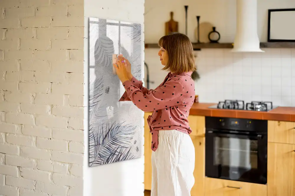 Magnetická popisovací tabule s motivem palmových listů
