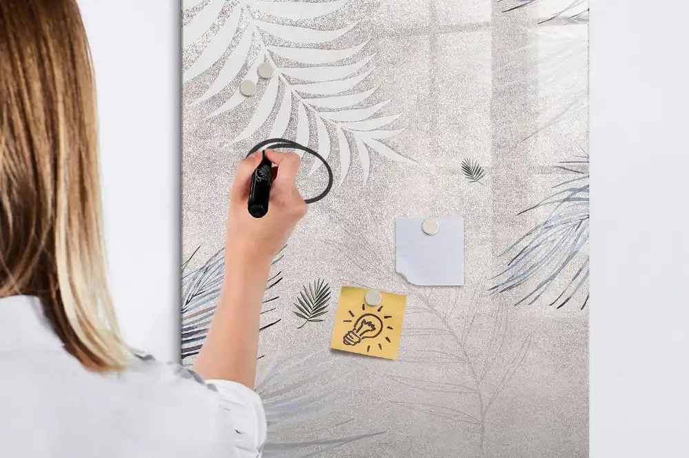 Magnetická popisovací tabule s motivem palmových listů