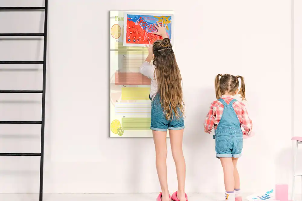Magnetická popisovací tabule na plánování menu