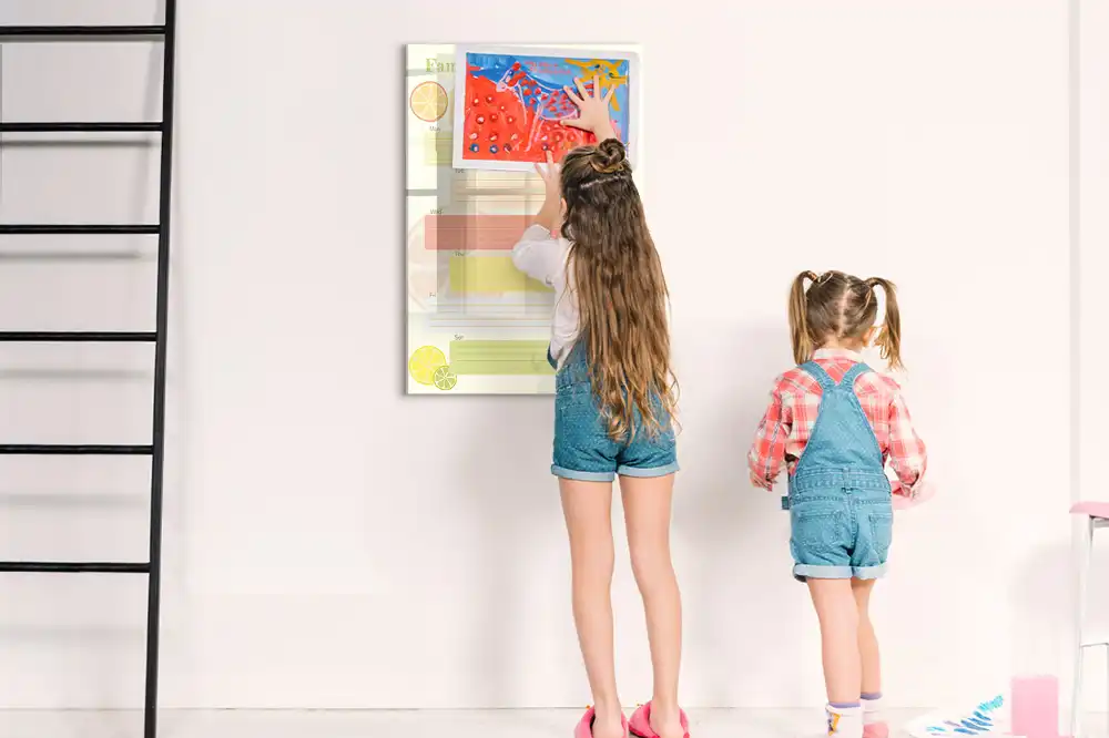 Magnetická popisovací tabule na plánování menu