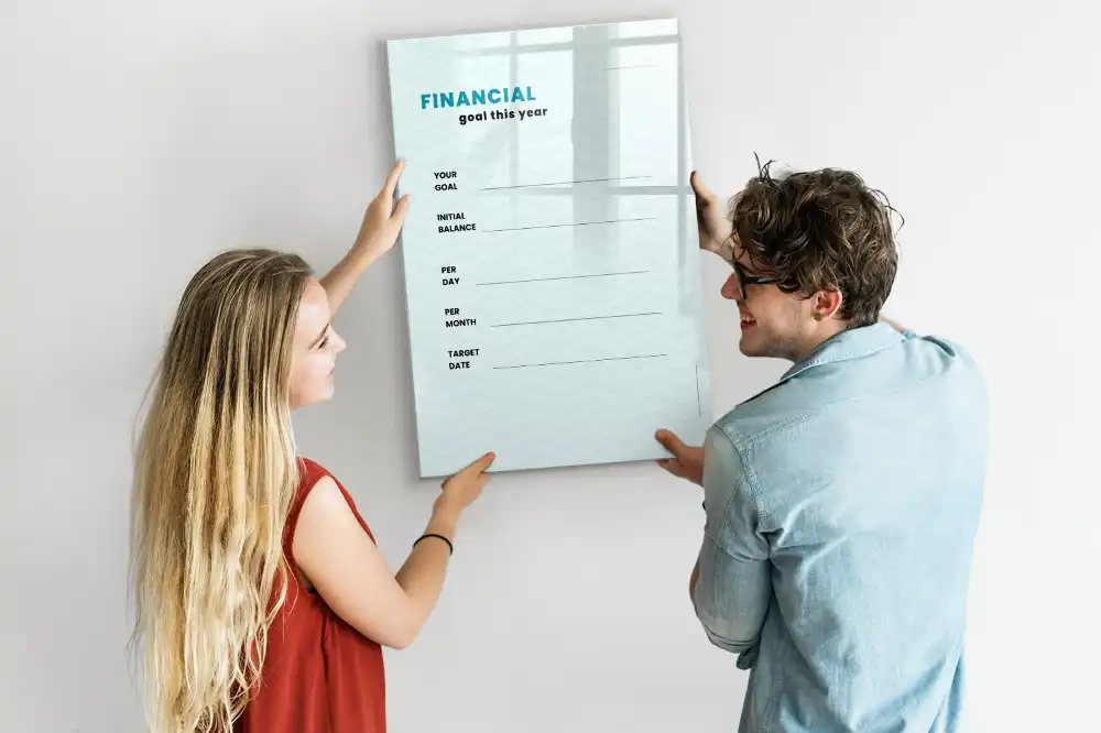Magnetická tabule na kreslení s plánovačem domácího rozpočtu