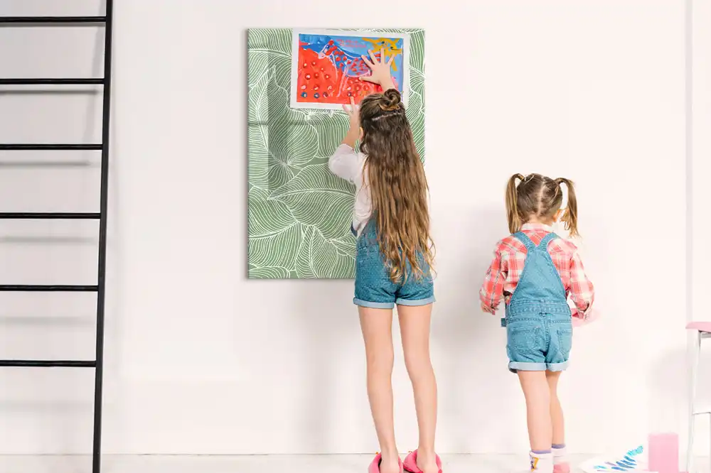 Magnetická popisovací tabule se vzorem velkých listů