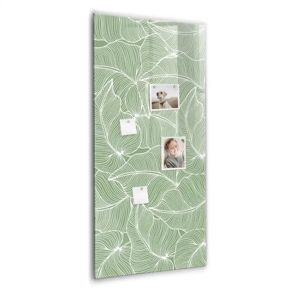 Magnetická popisovací tabule se vzorem velkých listů