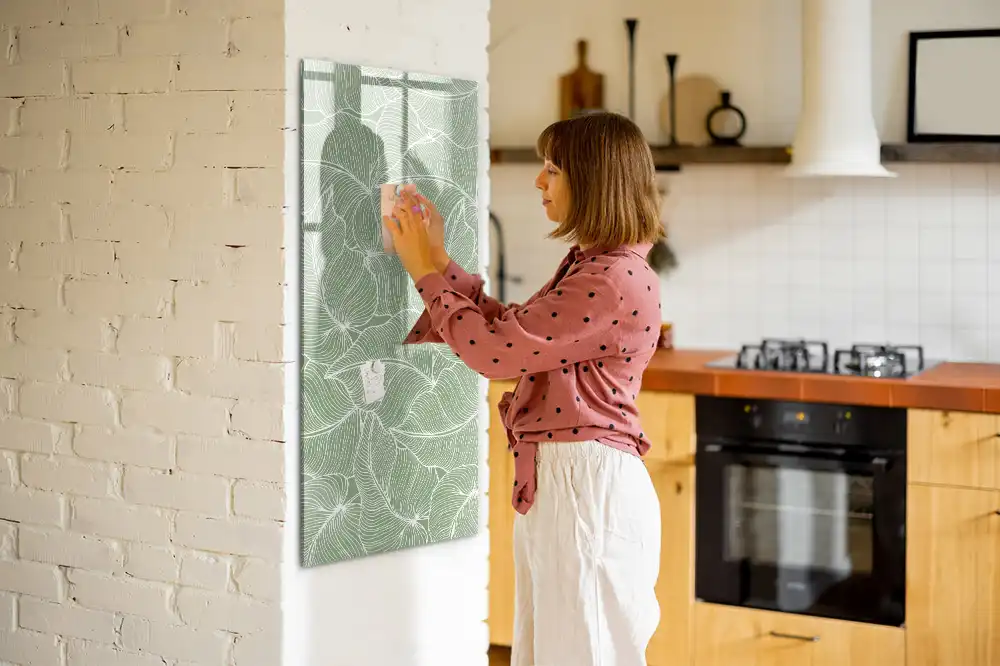 Magnetická popisovací tabule se vzorem velkých listů