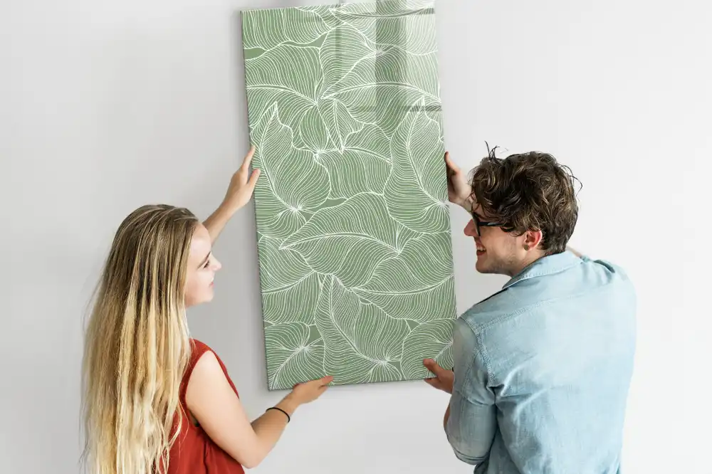 Magnetická popisovací tabule se vzorem velkých listů