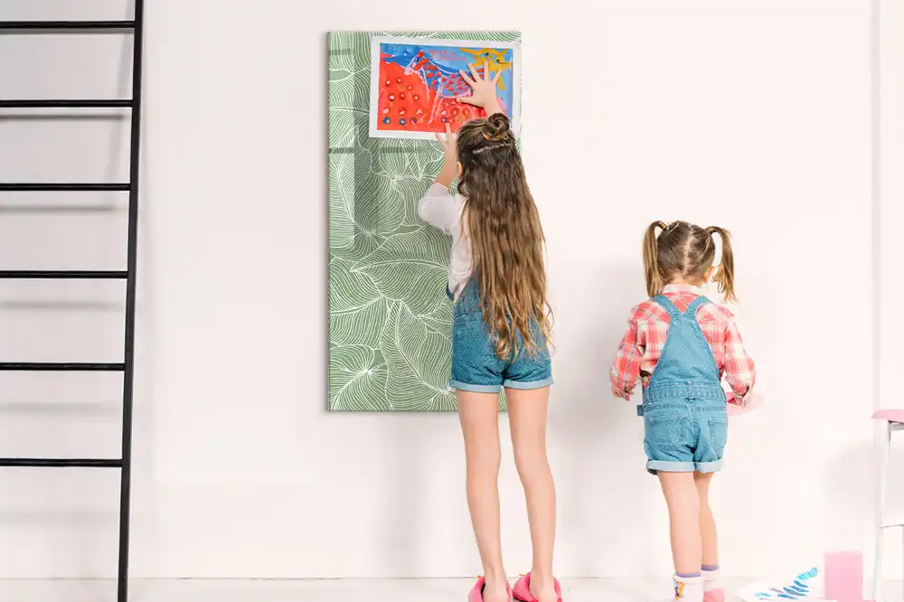 Magnetická popisovací tabule se vzorem velkých listů