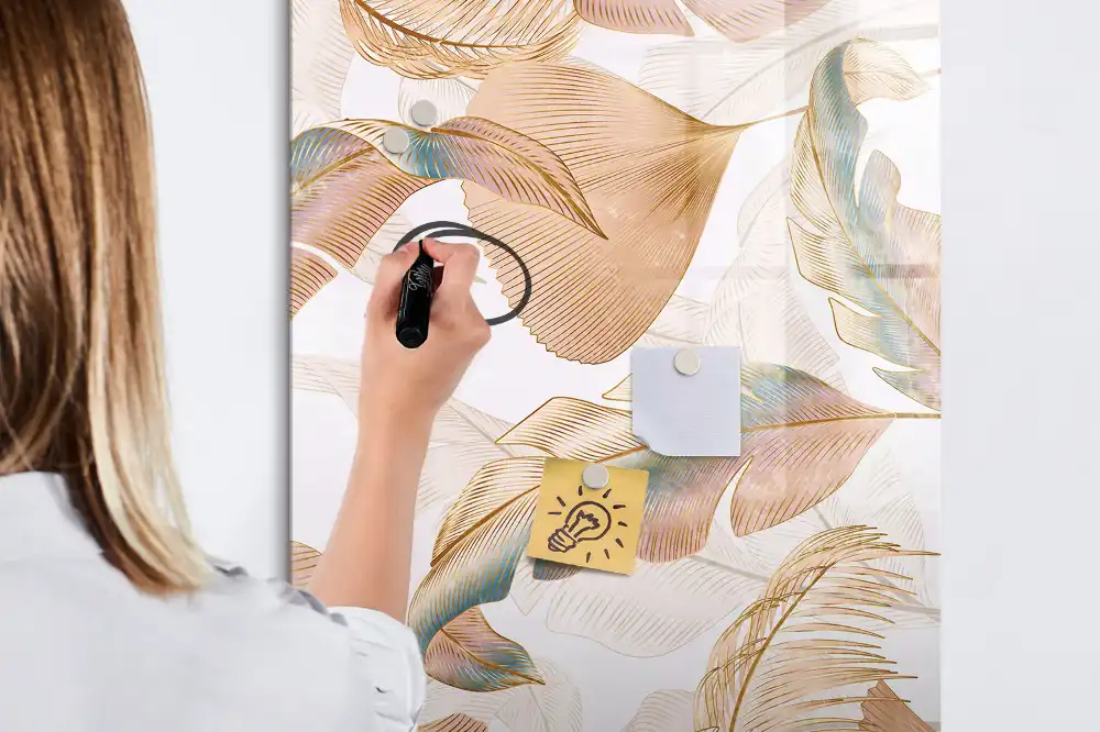 Magnetická kreslicí tabule s motivem ptačího peří