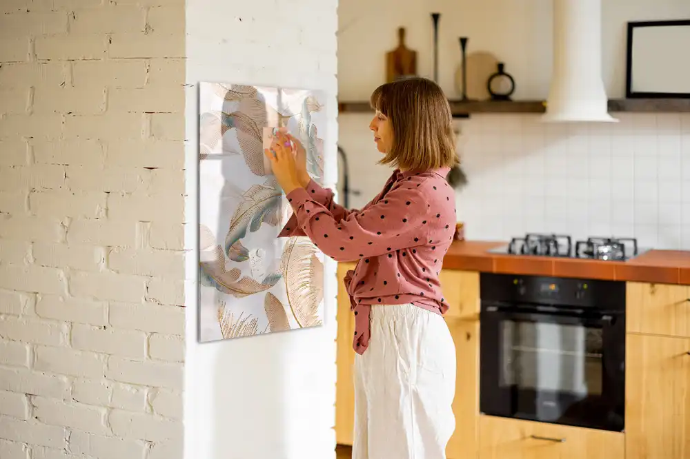 Magnetická kreslicí tabule s motivem ptačího peří