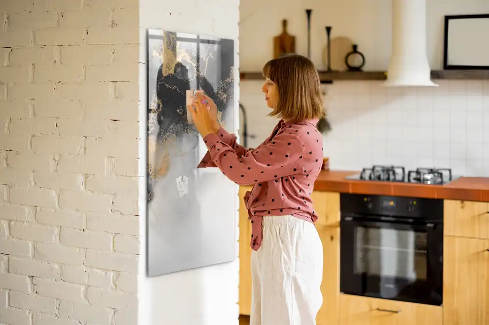 Magnetická popisovací tabule s motivem mramorové abstrakce