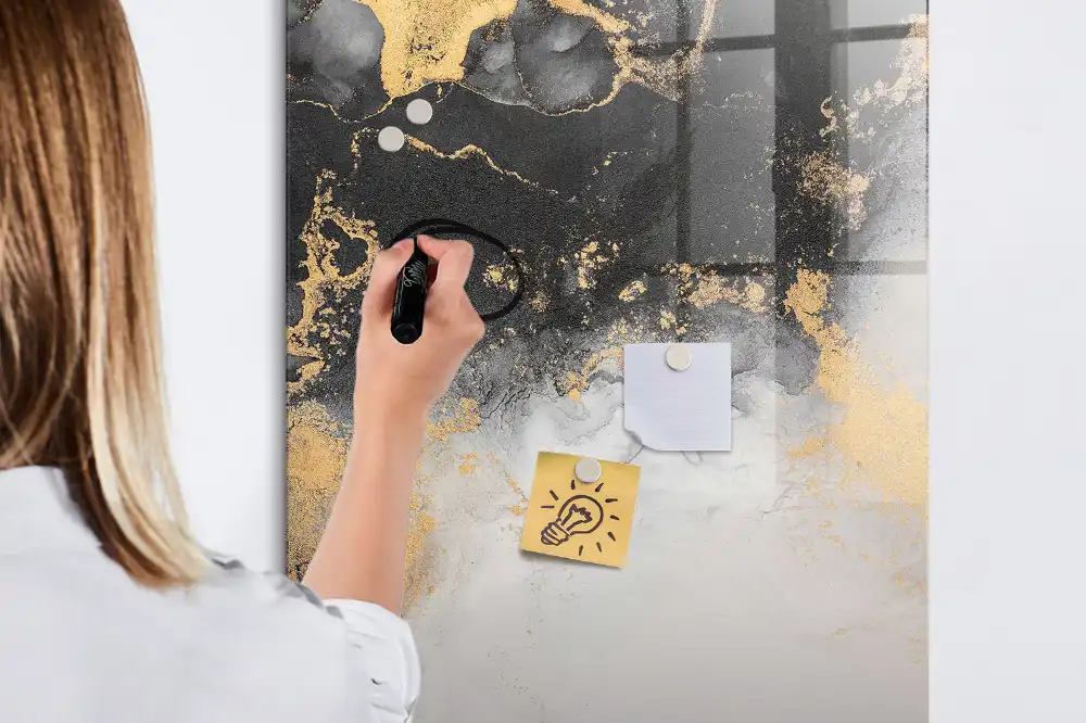 Magnetická popisovací tabule s motivem mramorové abstrakce