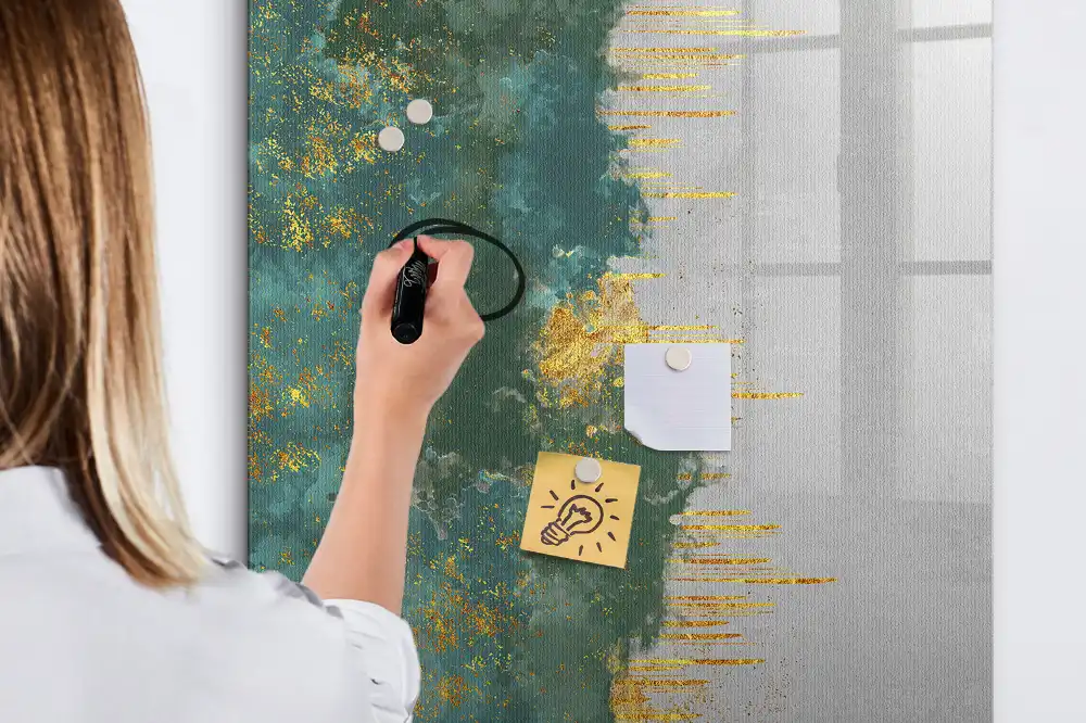 Dekorativní magnetická popisovací tabule s grafickým motivem