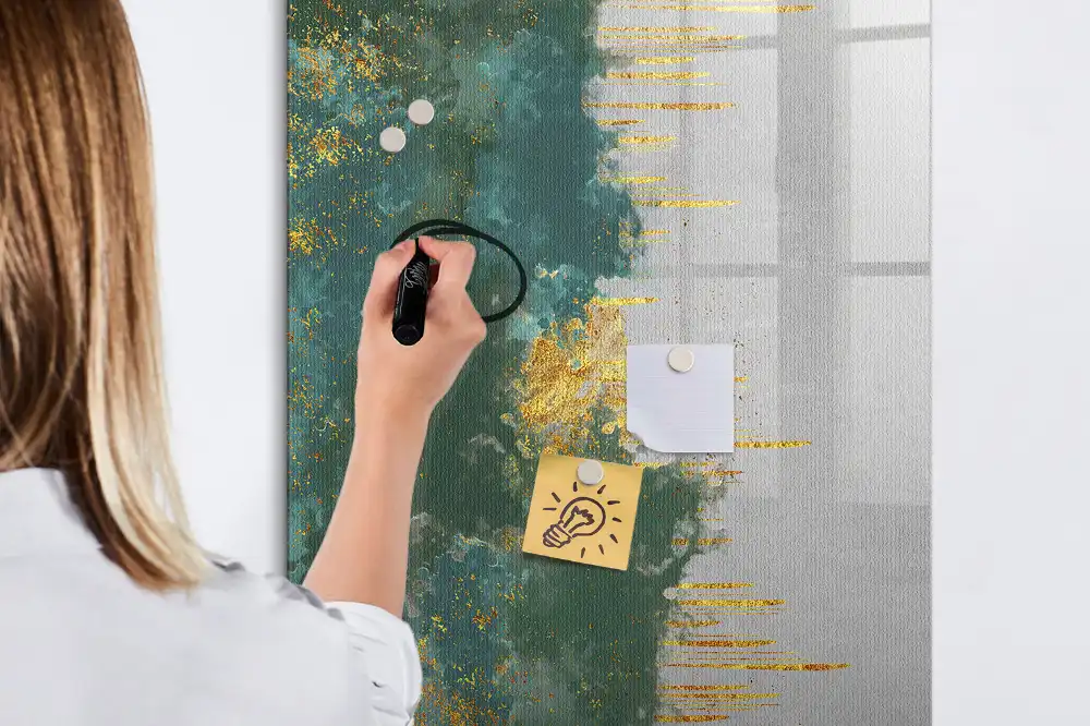 Dekorativní magnetická popisovací tabule s grafickým motivem
