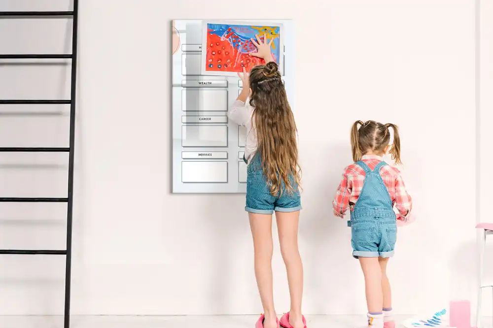 Magnetická popisovací tabule s kartou zdravého životního stylu