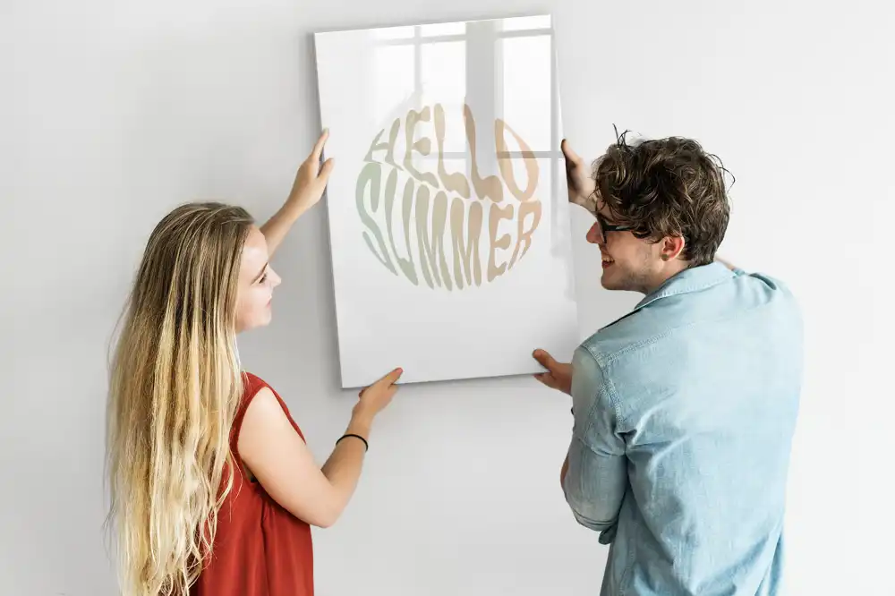 Magnetická popisovací tabule s nápisem Ahoj léto