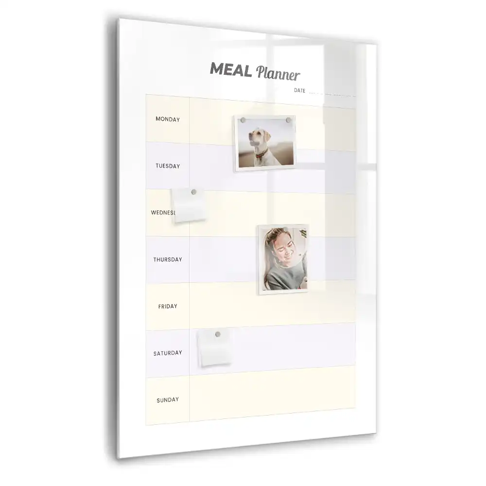 Magnetická kreslící tabule s organizérem na menu