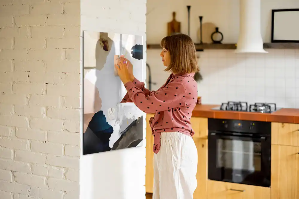 Magnetická popisovací tabule s akvarelovou abstrakcí