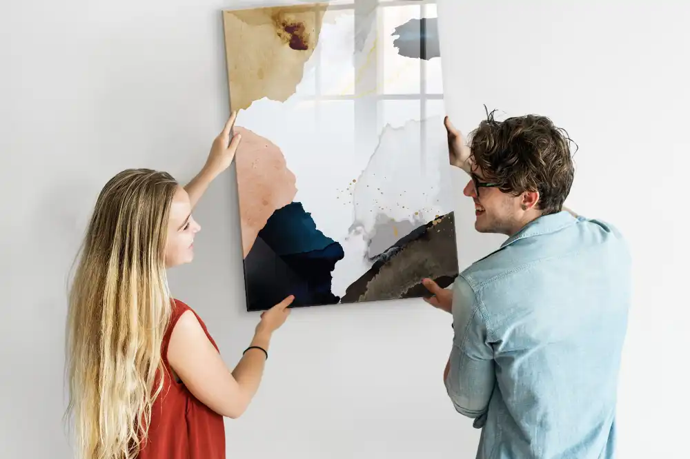 Magnetická popisovací tabule s akvarelovou abstrakcí