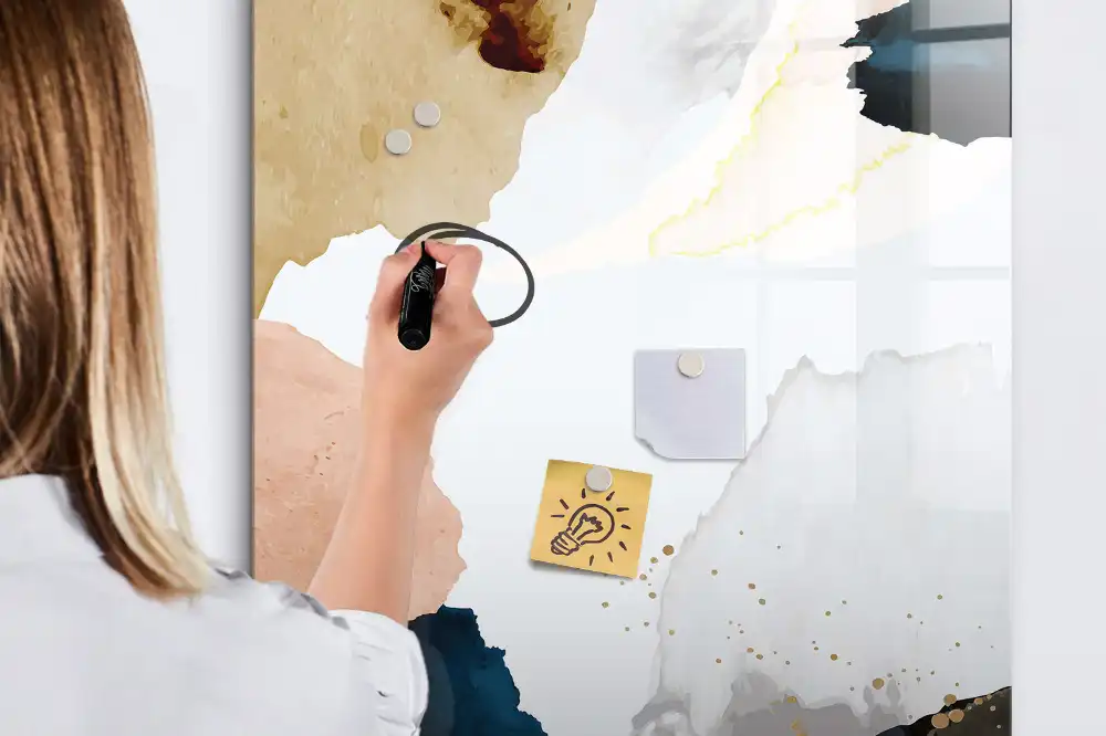 Magnetická popisovací tabule s akvarelovou abstrakcí