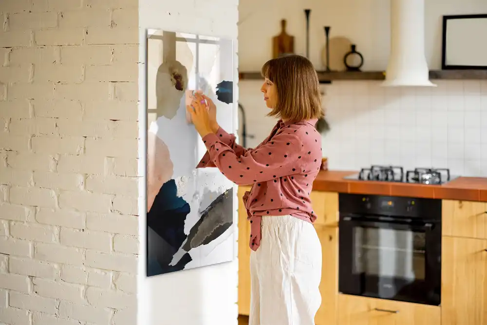 Magnetická popisovací tabule s akvarelovou abstrakcí