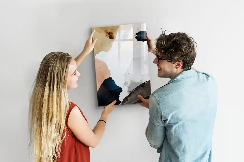 Magnetická popisovací tabule s akvarelovou abstrakcí