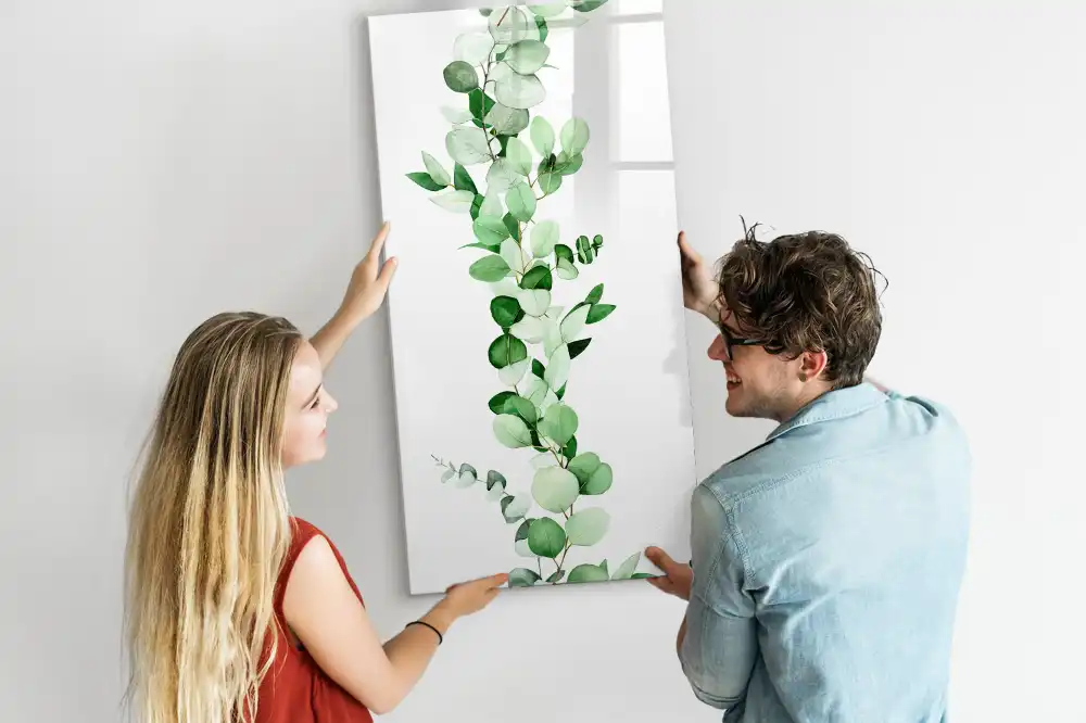 Magnetická popisovací tabule zelený výhonek s listy