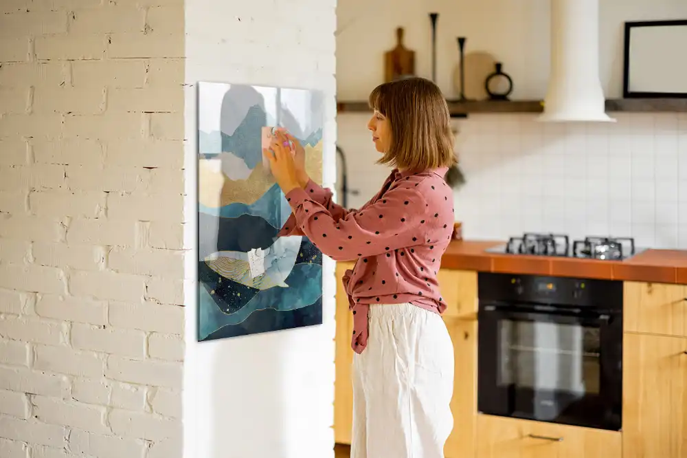 Magnetická popisovací tabule s motivem mramorové velryby