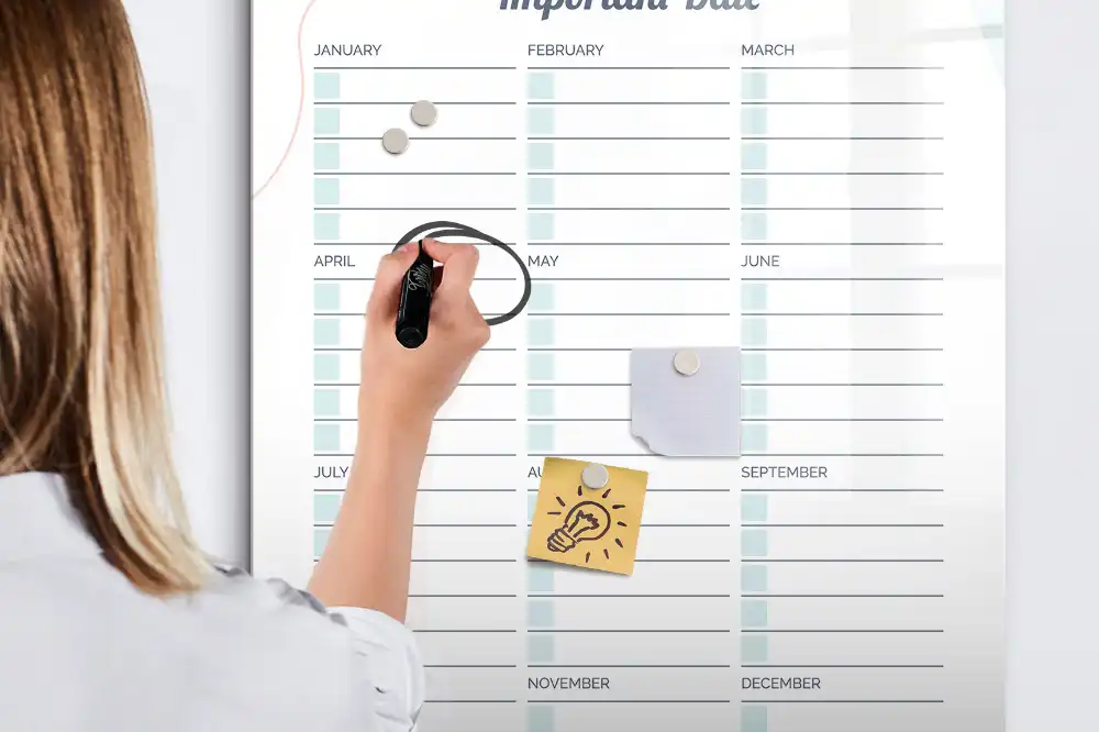 Magnetická kreslící tabule na důležité události