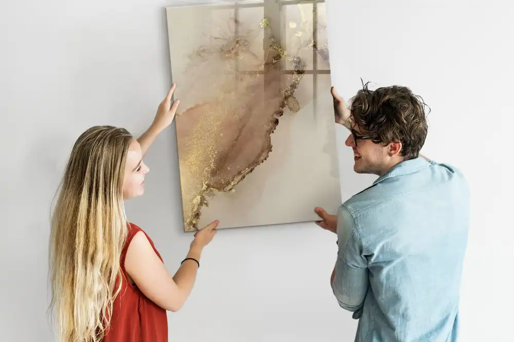 Magnetická popisovací tabule s mramorovým designem a třpytkami