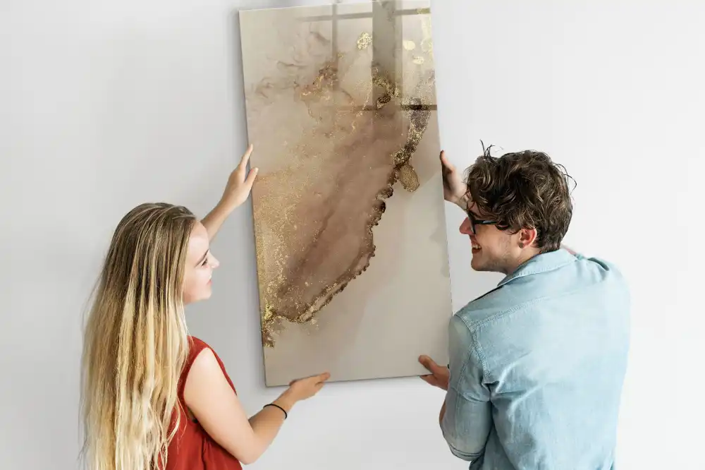 Magnetická popisovací tabule s mramorovým designem a třpytkami