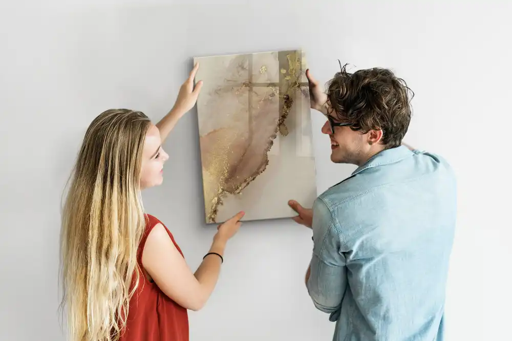 Magnetická popisovací tabule s mramorovým designem a třpytkami