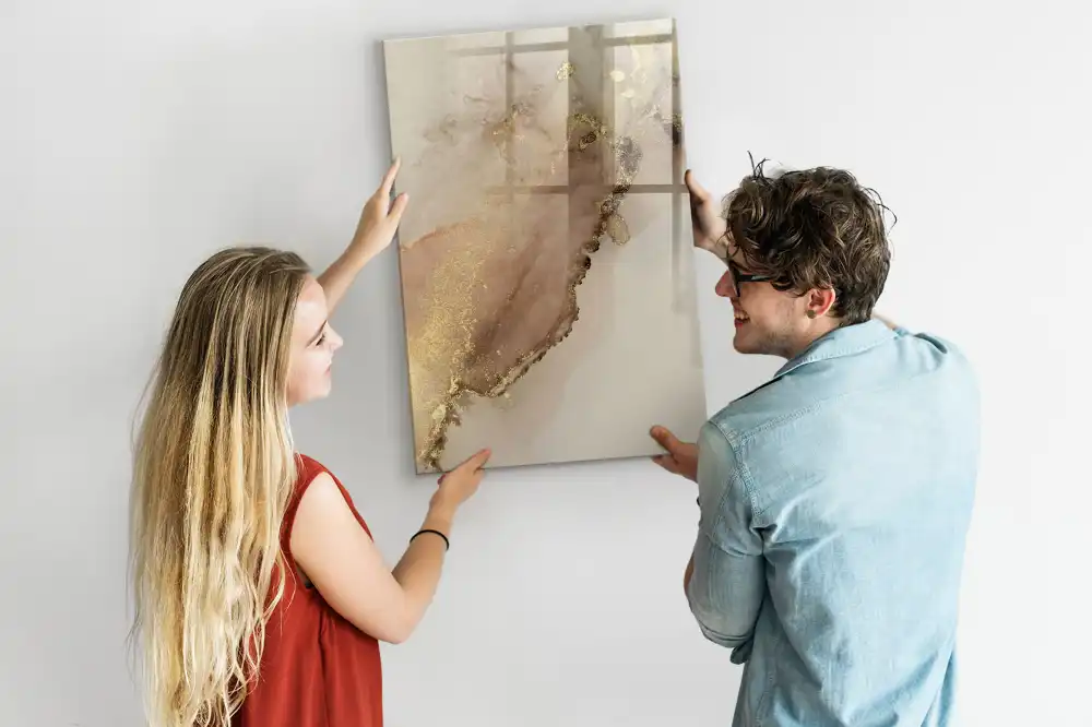 Magnetická popisovací tabule s mramorovým designem a třpytkami