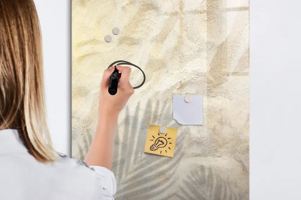 Magnetická kreslící tabule v barvě teplý letní písek