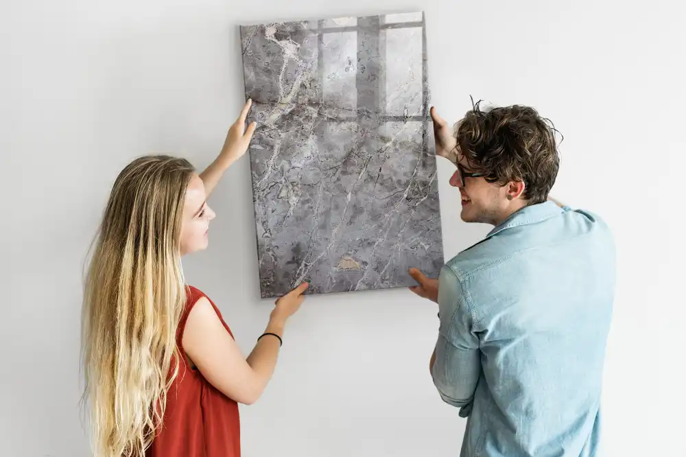 Magnetická popisovací tabule v dekoru tmavá žula