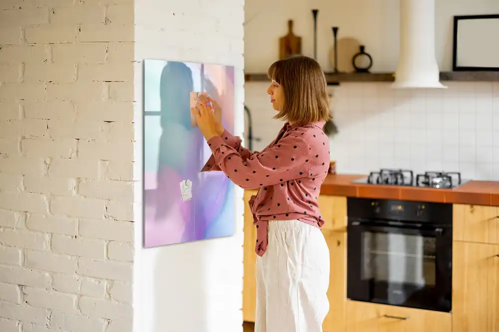 Magnetická psací tabule peří v pastelových barvách